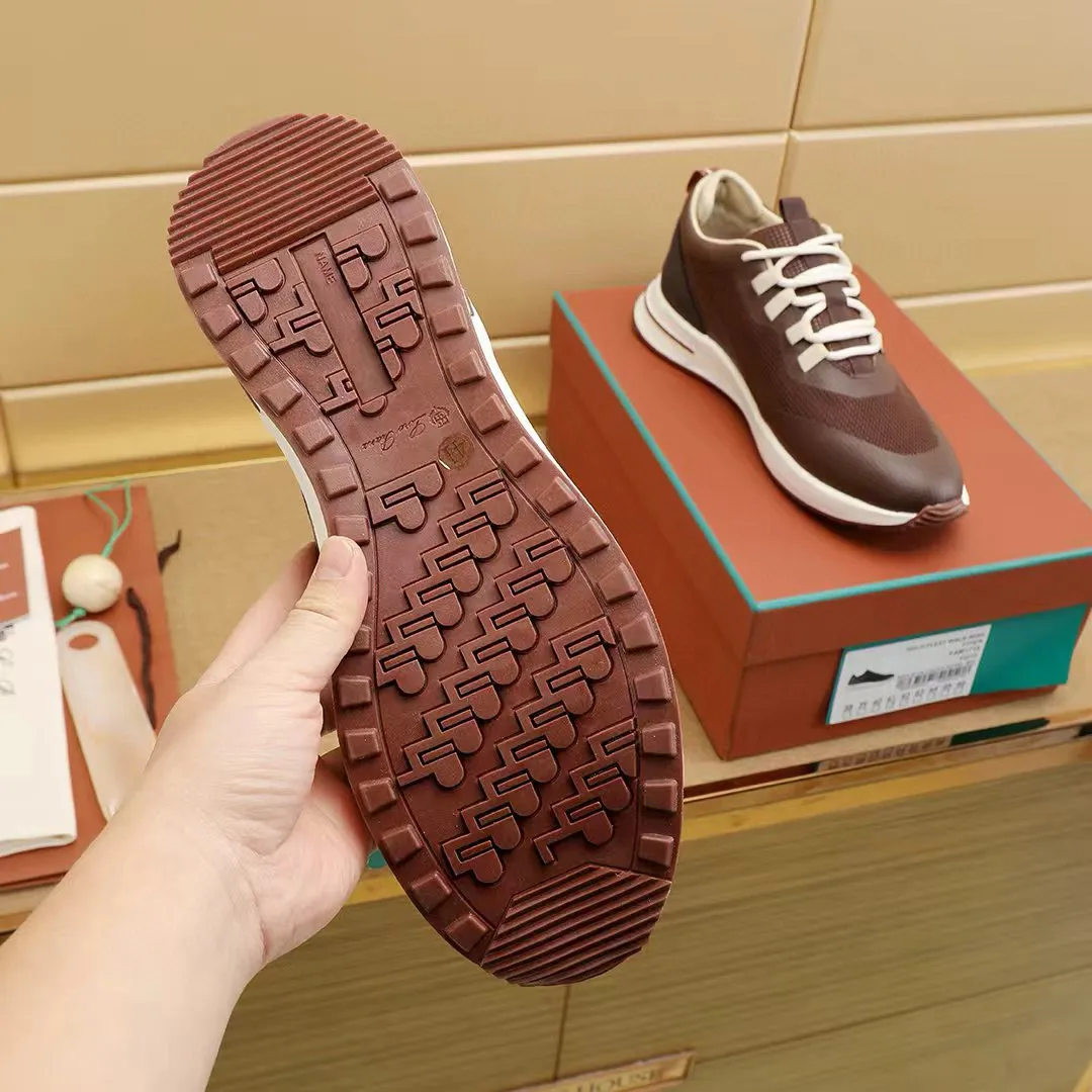 Factory price: 480💰Loro Piana niche classic jogging shoes, men's lace-up casual shoes and sneakers, high-quality lightweight and comfortable fabrics, suitable for outdoor leisure, the color scheme is young and energetic, and it looks great with sportswear or casual suits! Size: 38-44 (45. Customized)